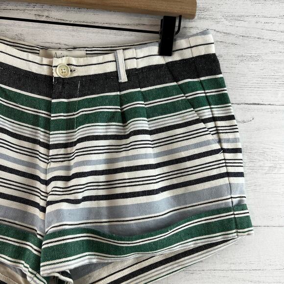 Joie Striped Linen Blend Shorts Size 4 - Picture 6 of 7
